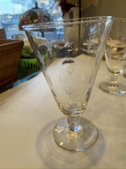 SET OF 5 – Prentiss Nancy LADY HILTON Water/ Tea Glasses Goblets 7.5 In, 1950