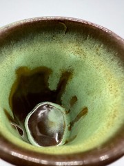 Vintage FRANKOMA Pottery – VTG Prairie Green Juice Cup -90C