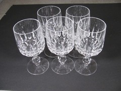 Colchester by Hutschenreuther Hand Blown Cut Crystal Wine Goblets Bavaria Mint