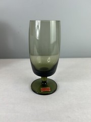 1 Green MCM Gorham Glass Reizart «Spring» Green Water Wine Goblet West Germany