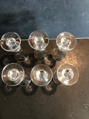 Vintage Celtic Glass Co Irish Sherry Cordial Shot Shamrock Set of 6