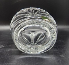 Dresden Crystal Vase Hand Finished Lead Crystal 7 Inches Tall