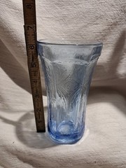 Vintage Indian Glass Recollection Blue Glass Water Glass s2