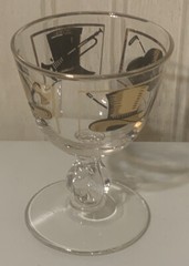 Pair of Vintage 1950’s Mid Century Modern Atomic Eames Era Cocktail Glasses