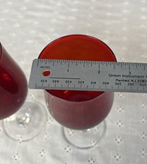Saturn Red by Colony Water Goblets Twisted Stem- Set of 2- 7 1/8” x 2 3/4″ EUC