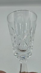 Set of 6 Wine Glasses ~ Vintage Crystal Stemware ~ Unique/Unusual! 5 7/8” Tall