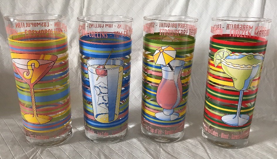 Ocean Highball Glass Tumbler Cosmopolitan Daiquiri Margarita Tom Collins Set 4