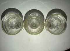 Vintage Indiana Glass Crystal PEBBLE LEAF Clear 6oz. Water Juice 3 Goblets