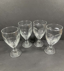 4x Embossed Sundae Glass 7×4 Soda Fountain Dimple Milkshake Parfait Cocktail Cup