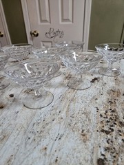 Set Of 8 Fosteria American Cubest Sherbert Glasses