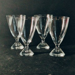 HOLMEGAARD PRINCESS BEER GLASSES, 5 3/4″, 8 Oz, Made in Denmark, MCM, 4PCS