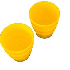 4 Rio Yellow Double Old Fashion by DANSK Blown Glass Discontinued 10oz EUC