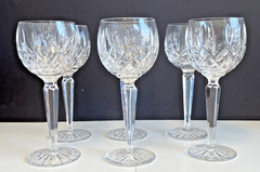 Set of 6 Waterford Lismore Wine Glasses Signed * 1 chip