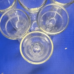 Unmarked 6-Piece Clear Glass Cordial Glass Set – 1 oz Capacity, Glass