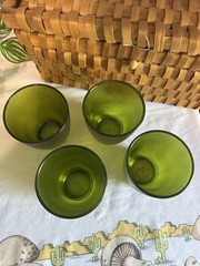 Vintage MCM Retro Lucite/Acyrlic Set Of 4 Tumblers HJ Stotter Co. 70’s