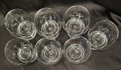 Set Of 7~Clear Crystal Cocktail Glasses~Gina By Bohemia Crystal
