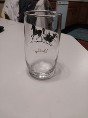 Anchor Hocking Silhouette Clear Glass Tumbler Open Sleigh Roly Roly 13 oz