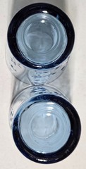 Set of 2 Vintage Anchor Hocking Savannah Blue Cooler Tumbler Glass 6″