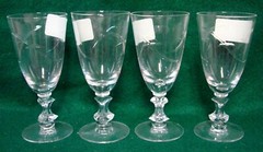 Tiffin LARK Juice Glasses SET OF FOUR *MINT IN BOX*