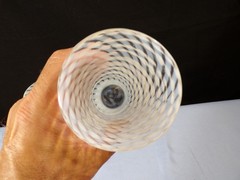 Set of 2 Fenton French Opalescent Glass Spiral Optic BARCELONA Tumblers