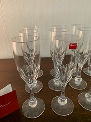 16 Baccarat Monaco Crystal Champagne Flutes (Price Per Piece)