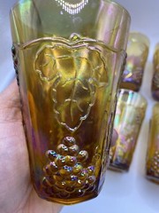 Indiana Harvest Grape Set of 6 Juice Tumblers -Marigold /Amber Carnival Marigold