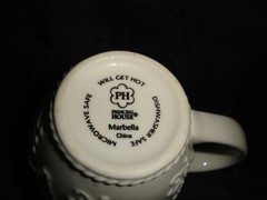PRINCESS HOUSE MARBELLA IVORY SET OF 3 EMBOSSED COFFEE MUGS