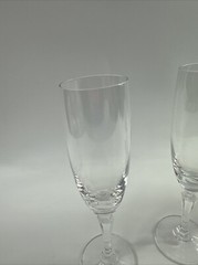 Lenox 8-1/2″ Cut Glass Crystal Flute Champagne Goblet set of 5 READ