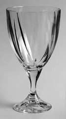 Mikasa Impression Swirl Optic Crystal 16oz Iced Tea Goblet Set Of 3 mint Lot