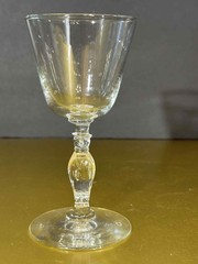 Pair Vintage Tuxedo Penguin Stem Art Nouveau Glass Wine Manhattan Cordial Rare