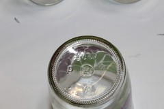 VTG Jelly Jar Clear Glass Tumblers Grapes Grapevine 10 oz 4.75” Lot of 6 EUC