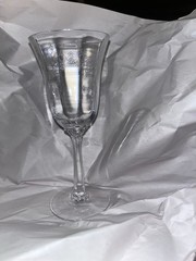 Lenox Crystal Castle Gardens Etched Champagne glass Perfect Set of 2