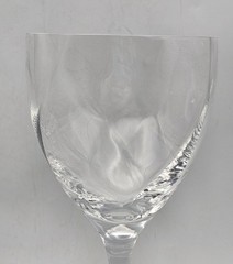 PAIR Kosta Boda CHATEAU CLEAR Wine Water Glasses 8.25″ Twist/Swirl Optic