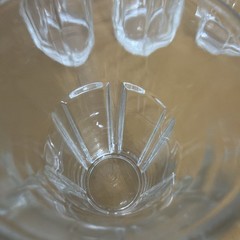 Vintage Federal Glass Company Juice Glasses Clear 4pc set 4.25″ Signed