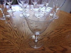 Wine Water Cut Crystal Fantasy 6 1/8″ Wine 11 oz – Set of 9