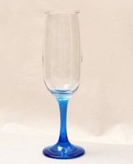 Crystal Champagne Flutes Blue Stems Set of 4 Epure New with Tags
