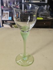Mikasa Sea Mist Green Stem Clear Bowl Water Goblet – One