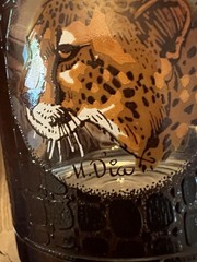 Vintage Libbey African Safari Animal Glasses Set 4 Low Ball/Rocks Signed M Dia