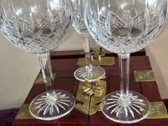 Waterford Crystal BALLYBAY overside 2 Balloon Goblet 1 Cattlesmaine wine Glasses