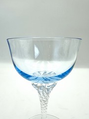 Sasaki Hawthorne Azure (Light Blue) – Champagne/ Tall Sherbet 5 1/2”, Set of 4