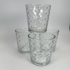 Libbey Awa Clear Double Old Fashioned Rocks Glasses Heavy 3.75 in. Tall Set of 4