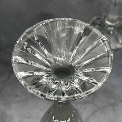 4 Mikasa Park Lane Crystal Glass Champagne Flutes Goblets 8 3/4″ Excellent