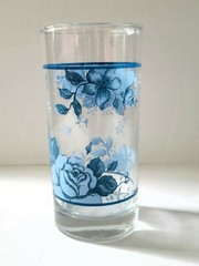 Corelle BLUE VELVET Glass Tumbler Iced Tea 16 oz