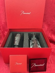 NIB FLAWLESS Glass BACCARAT France Two MILLE NUITS Crystal WINE COCKTAIL GOBLETS