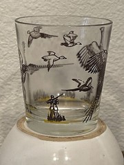 Vintage Mid-Century Hazel-Atlas Pheasant Bird Hunting Shot Glass