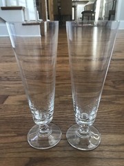 Lenox Crystal Decor Plain Set Of 2 Pilsner Glasses