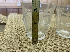 Lot Of 4 Vintage Ribbed Paneled Rocks Bar Glasses Duraflex Cups