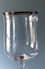 4 Lenox Desire Platinum Trim Water Goblet 7 1/8″ Clear Glass Hand Blown USA Made