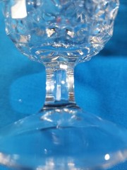 Set of 4 Fostoria Glass AMERICAN Water Footed Glasses Optic Cube