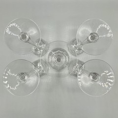 Set Of 5 Vintage Tiffin Franciscan LA ROSA 6 1/2” Claret Wine Glasses /cb